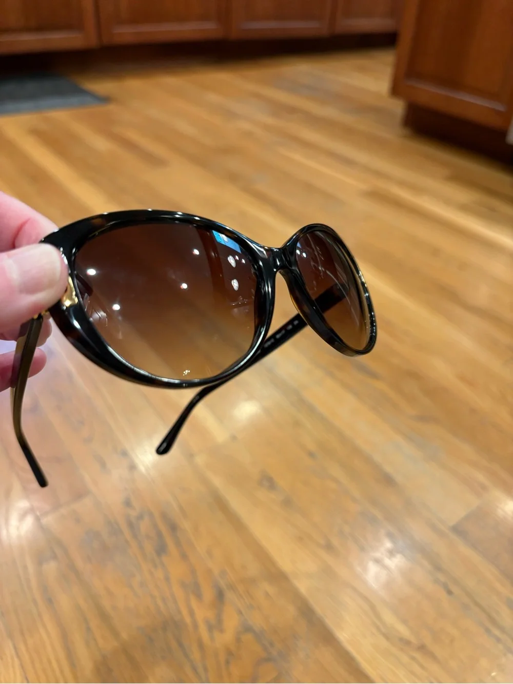 Tory Burch Tortoiseshell Sunglasses with Brown Gradient Lenses